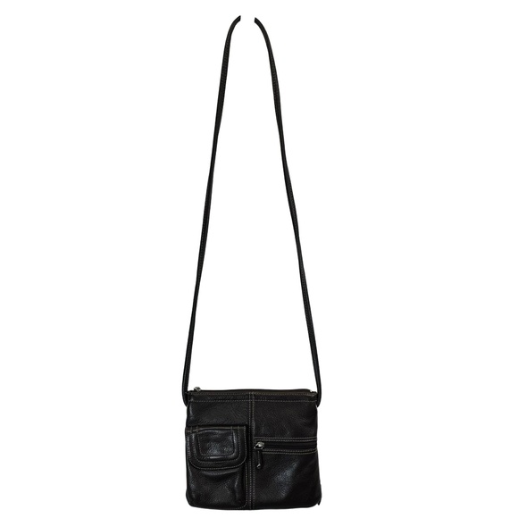 Tignanello Handbags - Tignanello Brown Multi Pocket Zippered Adjustable Crossbody Shoulder Bag